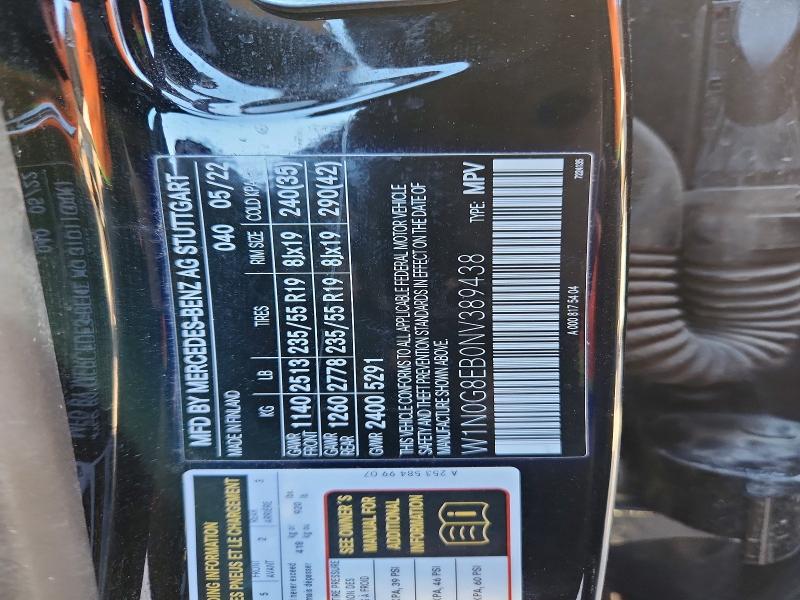 Продажа на аукционе авто 2022 Mercedes-benz Glc, vin: W1N0G8EB0NV389438, номер лота: 72898895