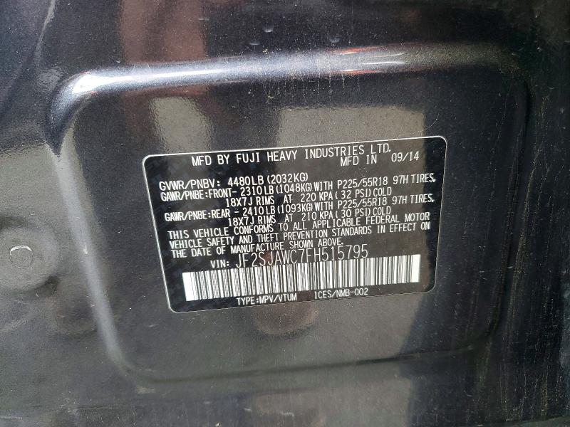 Продажа на аукционе авто 2015 Subaru Forester, vin: JF2SJAWC7FH515795, номер лота: 75451035