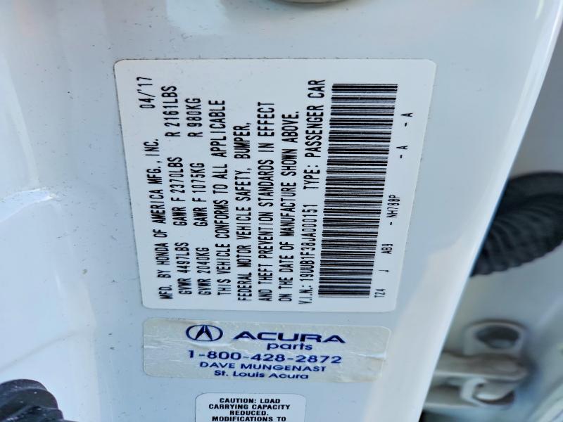 2018 Acura Tlx მანქანა იყიდება აუქციონზე, vin: 19UUB1F38JA000151, აუქციონის ნომერი: 74866445