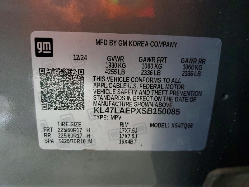 98995485 :رقم المزاد ، KL47LAEPXSB150085 vin ، 2025 Buick Envista مزاد بيع