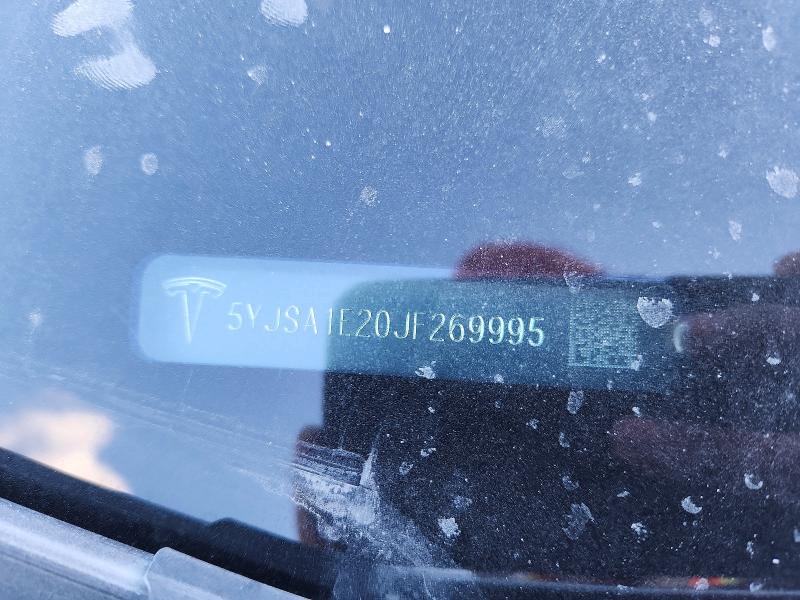2018 Tesla Model S მანქანა იყიდება აუქციონზე, vin: 5YJSA1E20JF269995, აუქციონის ნომერი: 73033685