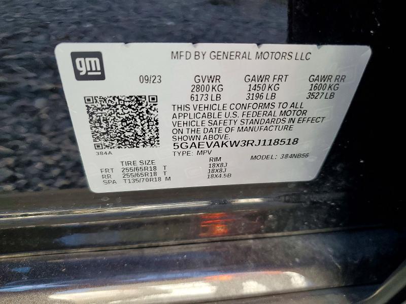 Aukcja sprzedaży 2024 Buick Enclave, vin: 5GAEVAKW3RJ118518, numer aukcji: 72320505