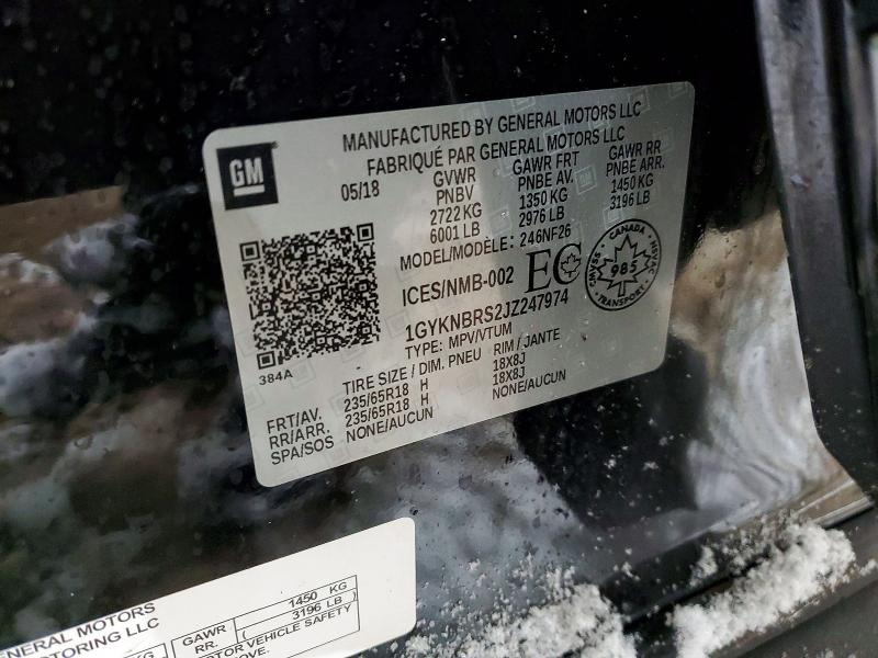 Aukcja sprzedaży 2018 Cadillac Xt5, vin: 1GYKNBRS2JZ247974, numer aukcji: 74611465