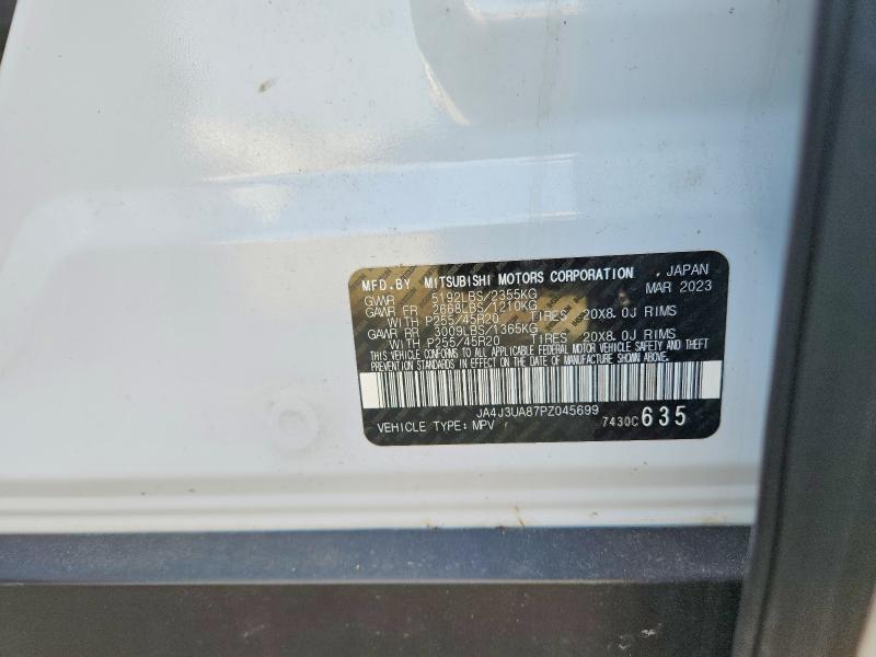 Продаж на аукціоні авто 2023 Mitsubishi Outlander, vin: JA4J3UA87PZ045699, номер лоту: 72493755
