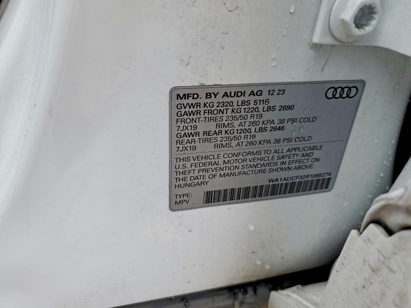 Auction sale of the 2024 Audi Q3, vin: WA1AUCF32R1085274, lot number: 74398635