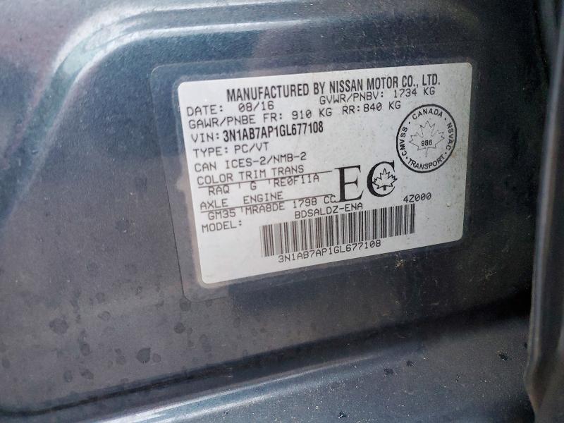 Продажа на аукционе авто 2016 Nissan Sentra, vin: 3N1AB7AP1GL677108, номер лота: 72967915