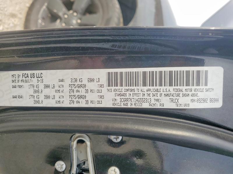 74913015 :رقم المزاد ، 3C6RR7KT1HG552313 vin ، 2017 Ram 1500 مزاد بيع