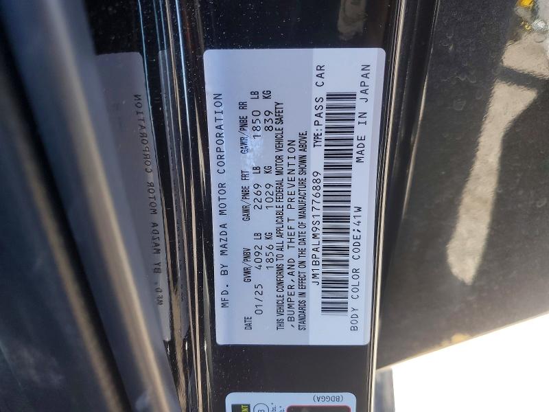 73231875 :رقم المزاد ، JM1BPALM9S1776889 vin ، 2025 Mazda 3 مزاد بيع