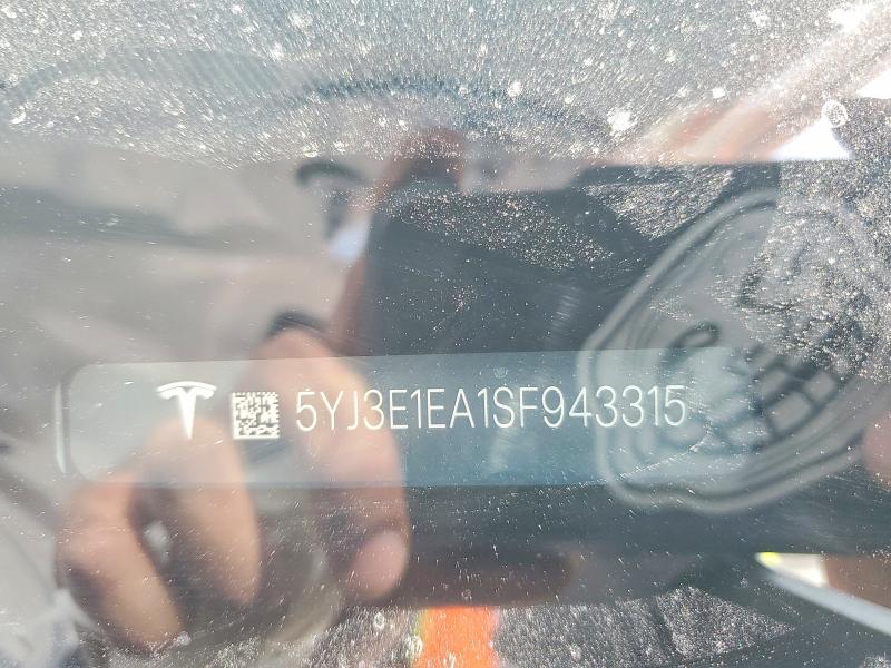 72976365 :رقم المزاد ، 5YJ3E1EA1SF943315 vin ، 2025 Tesla Model 3 مزاد بيع