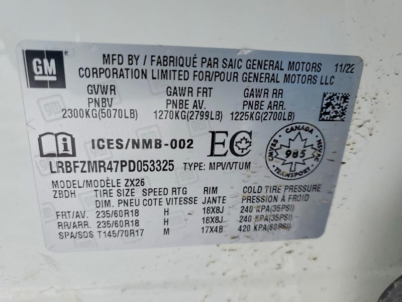 Aukcja sprzedaży 2023 Buick Envision, vin: LRBFZMR47PD053325, numer aukcji: 99628705