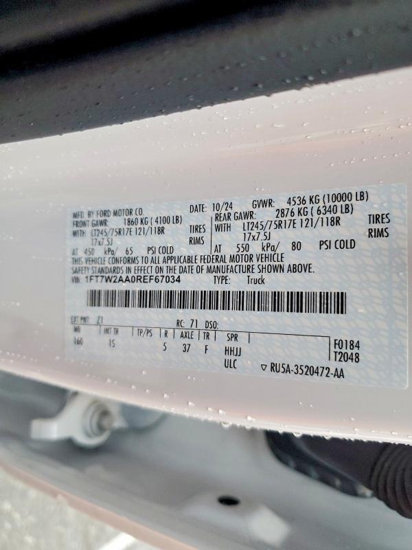 Продажа на аукционе авто 2024 Ford F250 Super, vin: 1FT7W2AA0REF67034, номер лота: 74619275