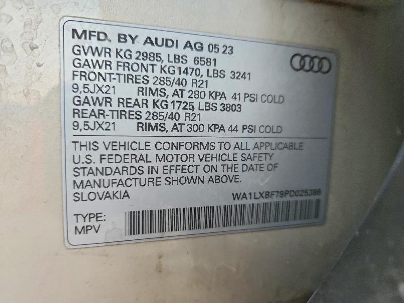 Aukcja sprzedaży 2023 Audi Q7, vin: WA1LXBF79PD025386, numer aukcji: 73463945