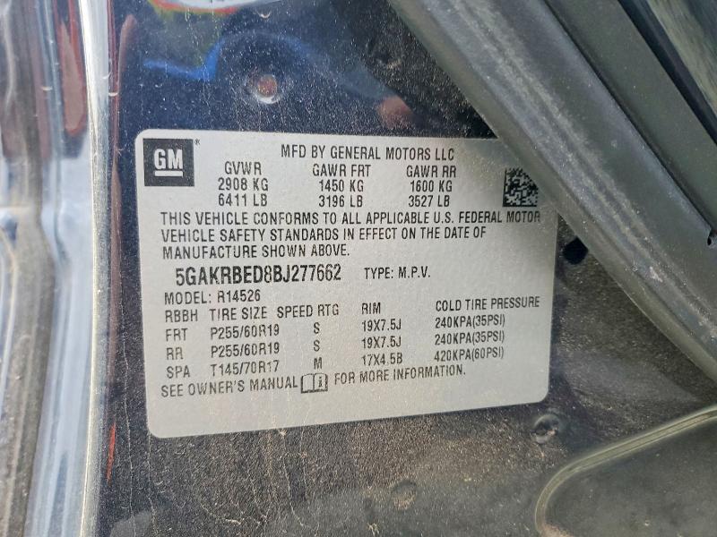 Продаж на аукціоні авто 2011 Buick Enclave, vin: 5GAKRBED8BJ277662, номер лоту: 96633595