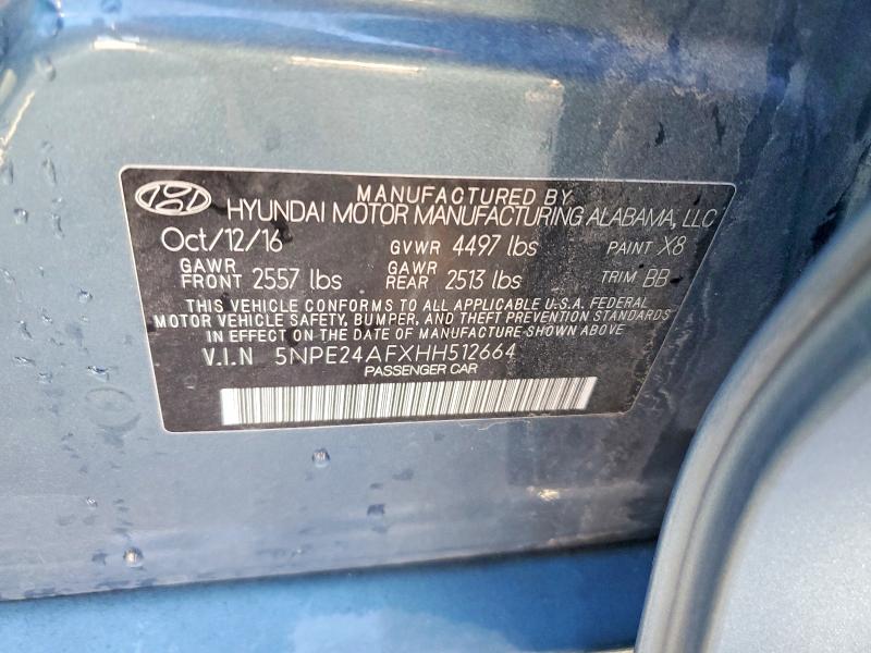 Продажа на аукционе авто 2017 Hyundai Sonata, vin: 5NPE24AFXHH512664, номер лота: 72810535