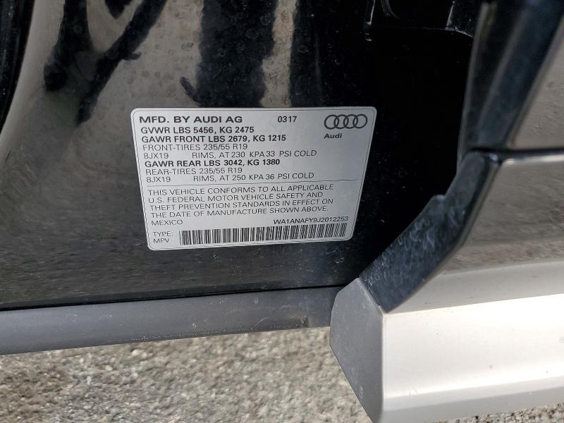 Продаж на аукціоні авто 2018 Audi Q5, vin: WA1ANAFY9J2012253, номер лоту: 99005605
