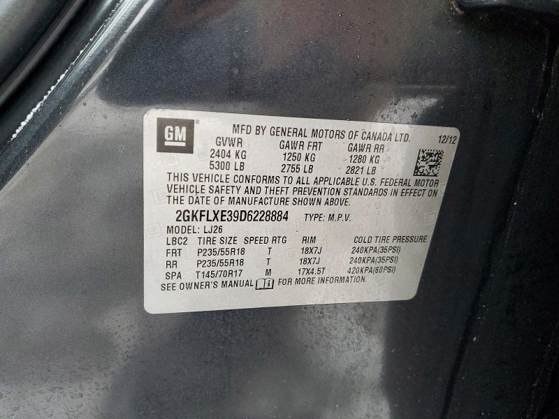 Продажа на аукционе авто 2013 Gmc Terrain, vin: 2GKFLXE39D6228884, номер лота: 98822285