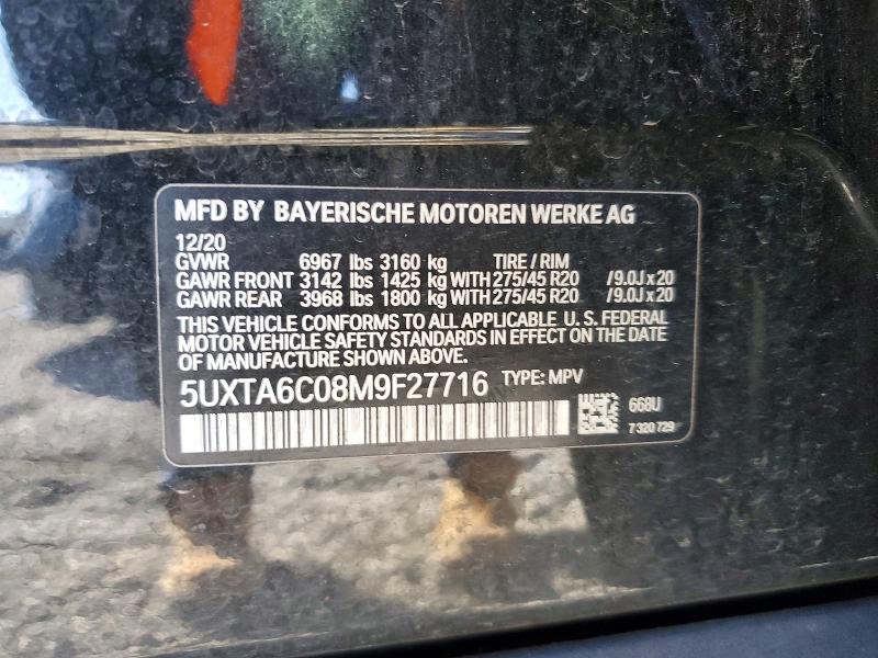 Продажа на аукционе авто 2021 Bmw X5 Xdrive4, vin: 5UXTA6C08M9F27716, номер лота: 74793465