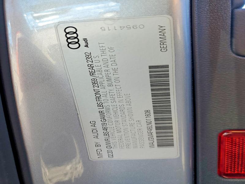 99016245 :رقم المزاد ، WAUGMAF46LN011608 vin ، 2020 Audi A4 مزاد بيع