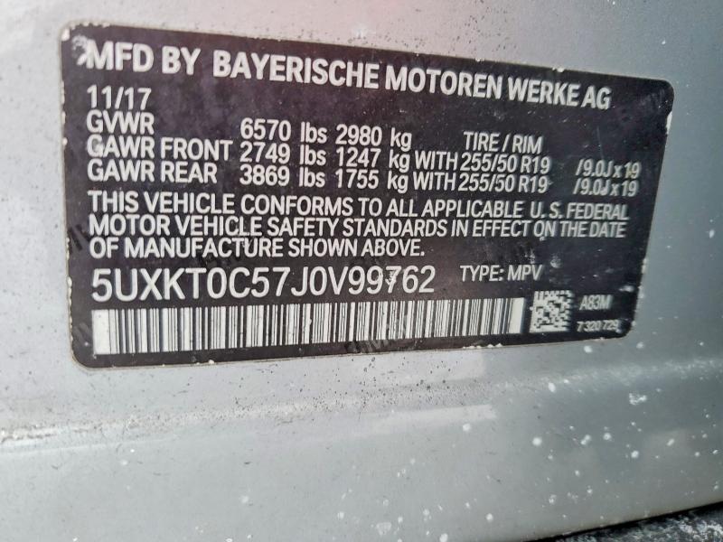 73266525 :رقم المزاد ، 5UXKT0C57J0V99762 vin ، 2018 Bmw X5 مزاد بيع
