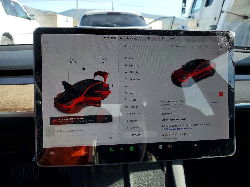 Aukcja sprzedaży 2022 Tesla Model 3, vin: 5YJ3E1EB3NF151843, numer aukcji: 75300325