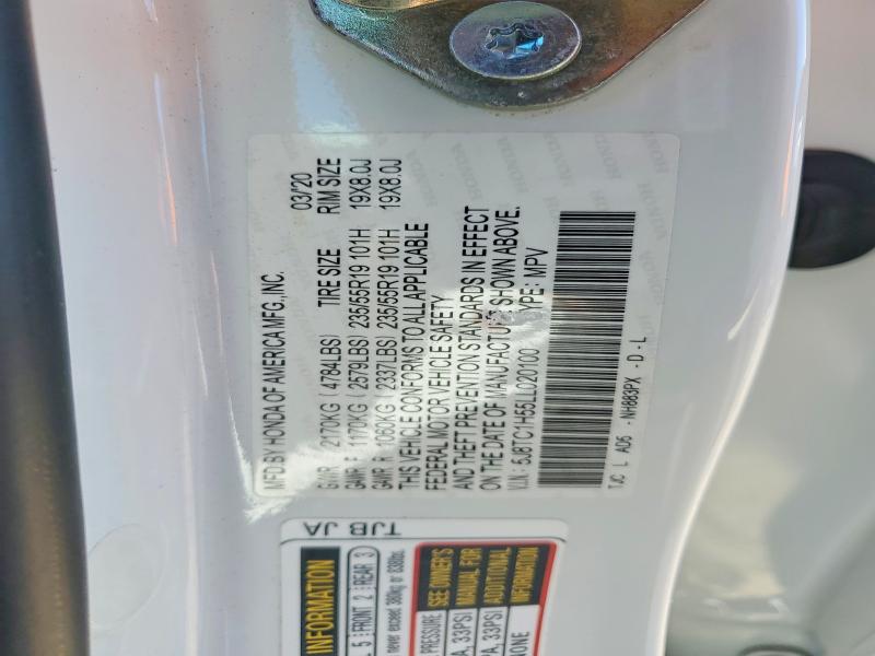 75636935 :رقم المزاد ، 5J8TC1H55LL020100 vin ، 2020 Acura Rdx مزاد بيع
