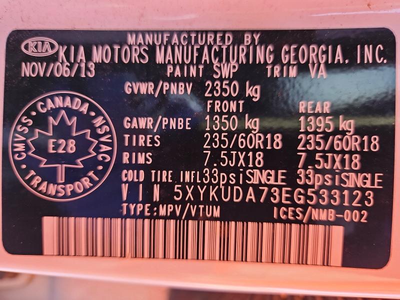 Продаж на аукціоні авто 2014 Kia Sorento Ex, vin: 5XYKUDA73EG533123, номер лоту: 75291905