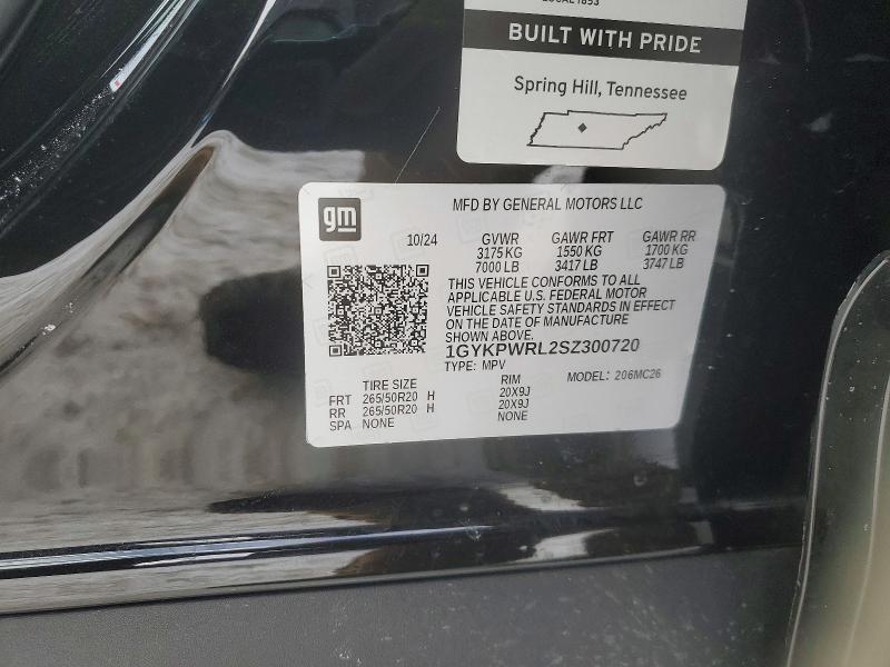 Продаж на аукціоні авто 2025 Cadillac Lyriq, vin: 1GYKPWRL2SZ300720, номер лоту: 73199545