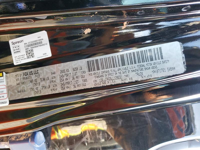 Продаж на аукціоні авто 2020 Jeep Gladiator, vin: 1C6JJTAG3LL129231, номер лоту: 73480445