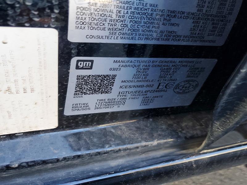 Aukcja sprzedaży 2023 Gmc Sierra, vin: 1GTUUEEL4PZ246951, numer aukcji: 73434305