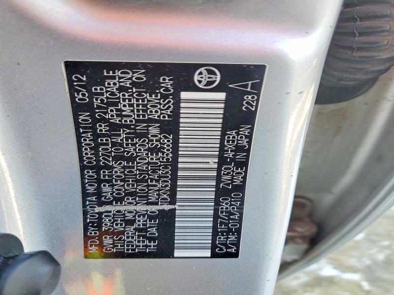 74578275 :رقم المزاد ، JTDKN3DU3C1556682 vin ، 2012 Toyota Prius مزاد بيع