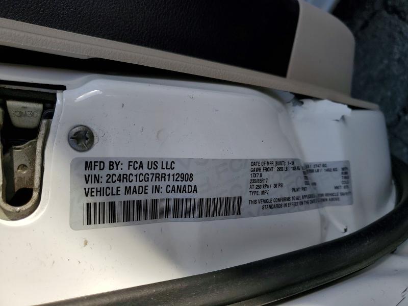 75463115 :رقم المزاد ، 2C4RC1CG7RR112908 vin ، 2024 Chrysler Voyager Lx مزاد بيع