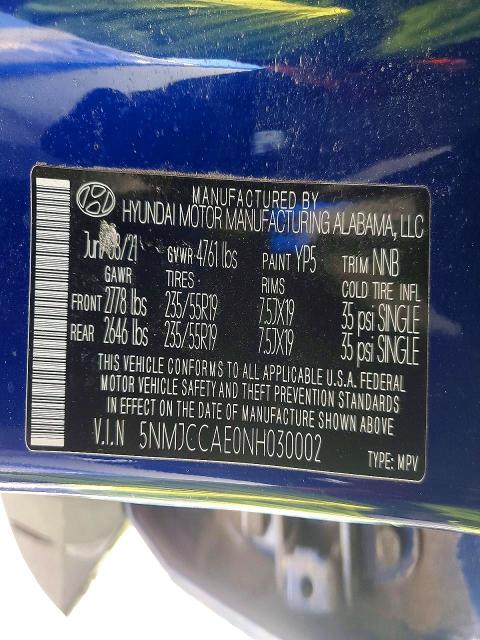 Продаж на аукціоні авто 2022 Hyundai Tucson, vin: 5NMJCCAE0NH030002, номер лоту: 74437135