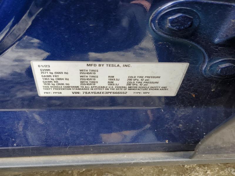 Продажа на аукционе авто 2023 Tesla Model Y, vin: 7SAYGAEE3PF666552, номер лота: 73675435