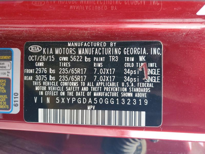 Продажа на аукционе авто 2016 Kia Sorento Lx, vin: 5XYPGDA50GG132319, номер лота: 73325825
