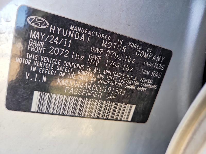 Aukcja sprzedaży 2012 Hyundai Elantra, vin: KMHDH4AE8CU191333, numer aukcji: 99281735
