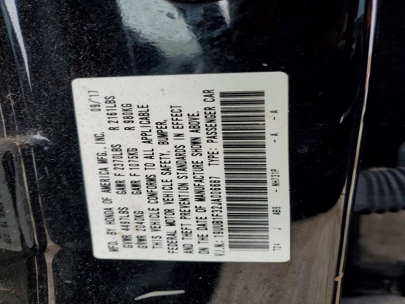 Aukcja sprzedaży 2018 Acura Tlx, vin: 19UUB1F32JA006687, numer aukcji: 98754455