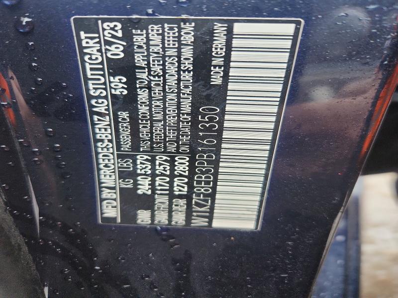 2023 Mercedes-benz E მანქანა იყიდება აუქციონზე, vin: W1KZF8EB3PB161350, აუქციონის ნომერი: 99937735
