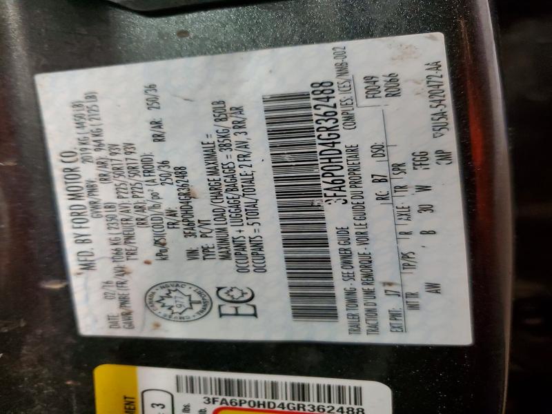 Продажа на аукционе авто 2016 Ford Fusion Se, vin: 3FA6P0HD4GR362488, номер лота: 74359685