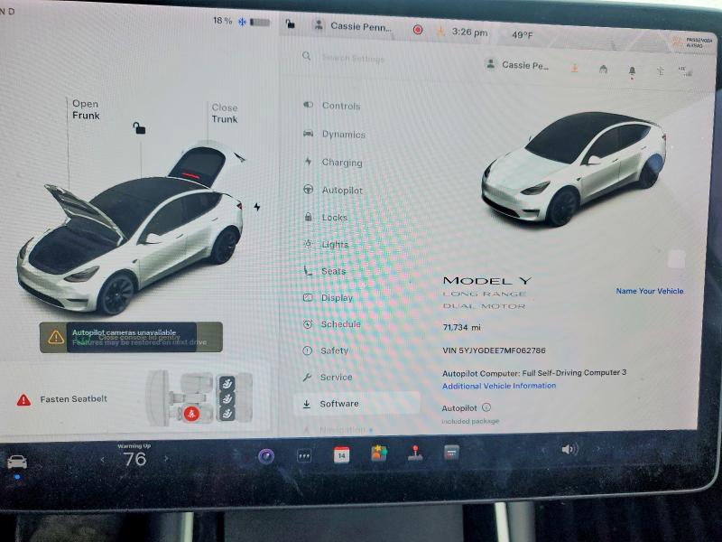 Продаж на аукціоні авто 2021 Tesla Model Y, vin: 5YJYGDEE7MF062786, номер лоту: 72486055