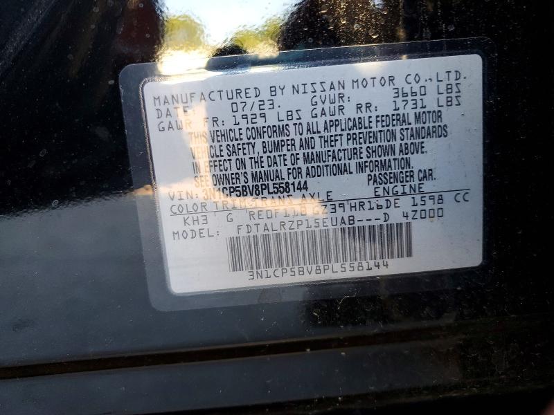 Продажа на аукционе авто 2023 Nissan Kicks, vin: 3N1CP5BV8PL558144, номер лота: 97042605