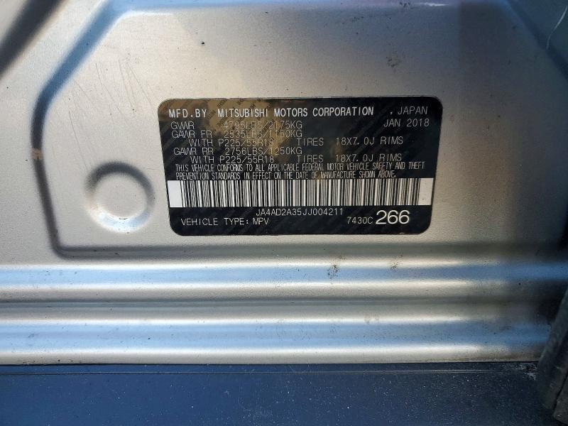 74081445 :رقم المزاد ، JA4AD2A35JJ004211 vin ، 2018 Mitsubishi Outlander مزاد بيع