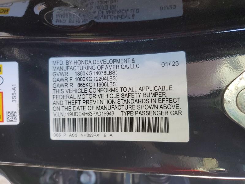 Продажа на аукционе авто 2023 Acura Integra, vin: 19UDE4H63PA019943, номер лота: 73026115