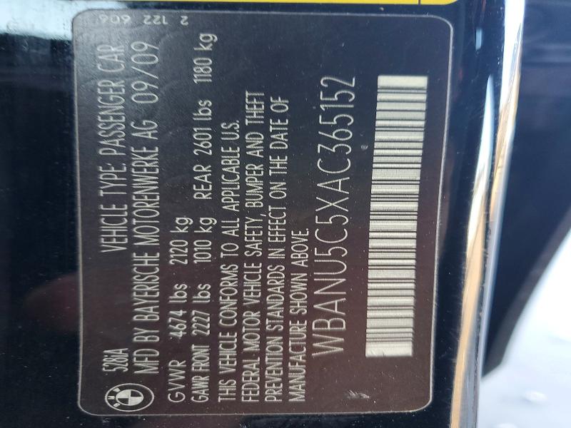 72122035 :رقم المزاد ، WBANU5C5XAC365152 vin ، 2010 Bmw 528 مزاد بيع