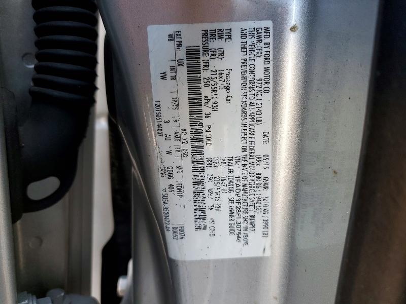2015 Ford Focus მანქანა იყიდება აუქციონზე, vin: 1FADP3F28FL307646, აუქციონის ნომერი: 73924365