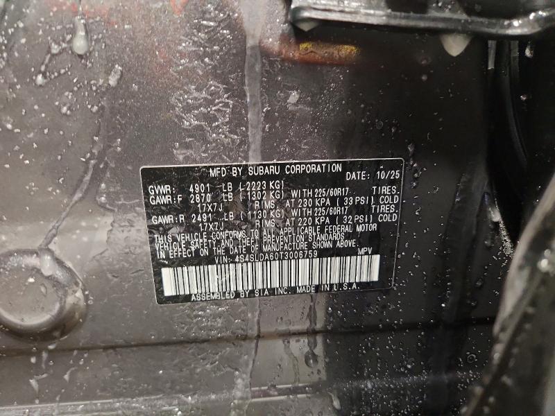 Продажа на аукционе авто 2026 Subaru Forester, vin: 4S4SLDA60T3006759, номер лота: 74114005
