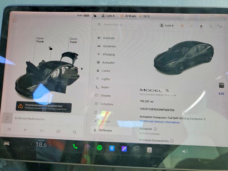 2021 Tesla Model 3 მანქანა იყიდება აუქციონზე, vin: 5YJ3E1EAXMF928783, აუქციონის ნომერი: 74353515