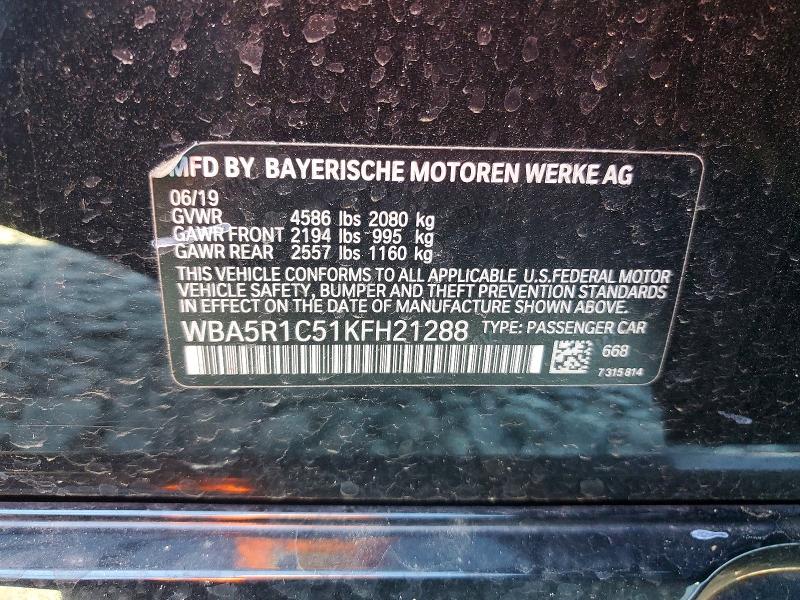 Продаж на аукціоні авто 2019 Bmw Motorrad 330i, vin: WBA5R1C51KFH21288, номер лоту: 99124145