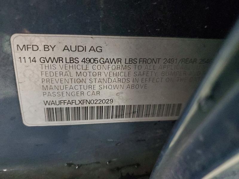 Aukcja sprzedaży 2015 Audi A4, vin: WAUFFAFLXFN022029, numer aukcji: 99381865