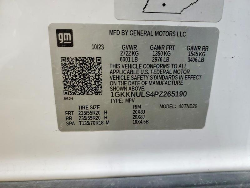 Продаж на аукціоні авто 2023 Gmc Acadia, vin: 1GKKNULS4PZ265190, номер лоту: 73004995