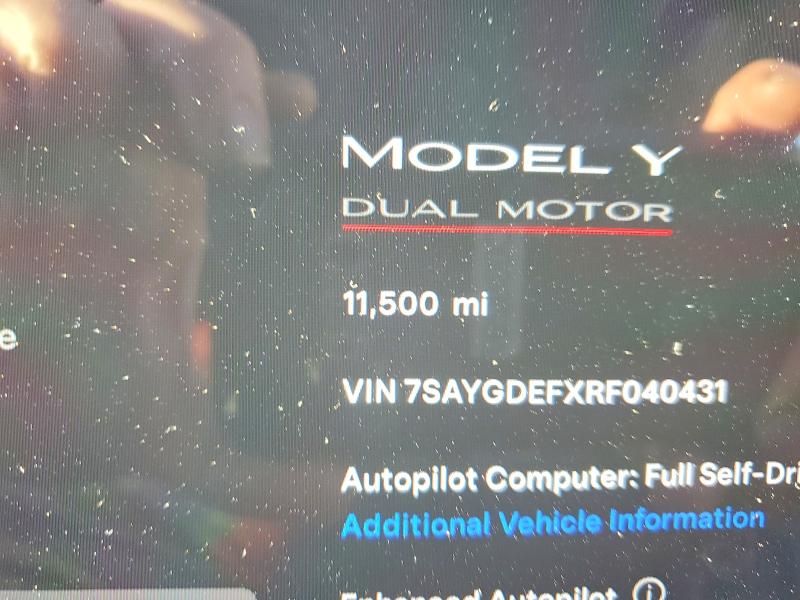 99390605 :رقم المزاد ، 7SAYGDEFXRF040431 vin ، 2024 Tesla Model Y مزاد بيع